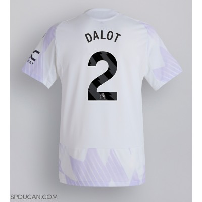 Muški Nogometni Dres Manchester United Diogo Dalot #2 Gostujuci 2025-26 Kratak Rukav Muški Nogometni Dres Manchester United Diogo Dalot #2 Gostujuci 2025-26 Kratak Rukav